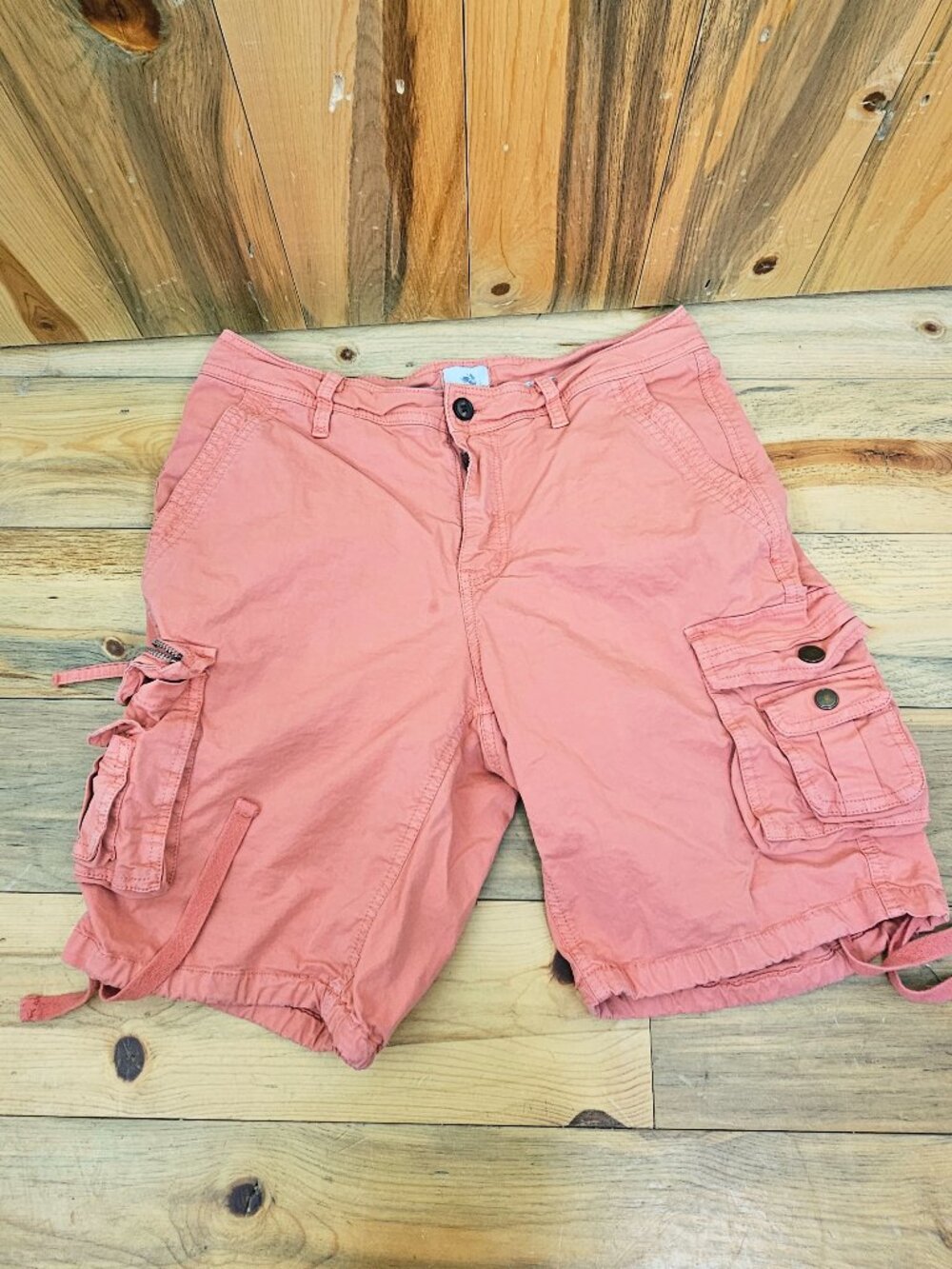 Four Steeds Cargo Pocket Shorts Coral Size 8
